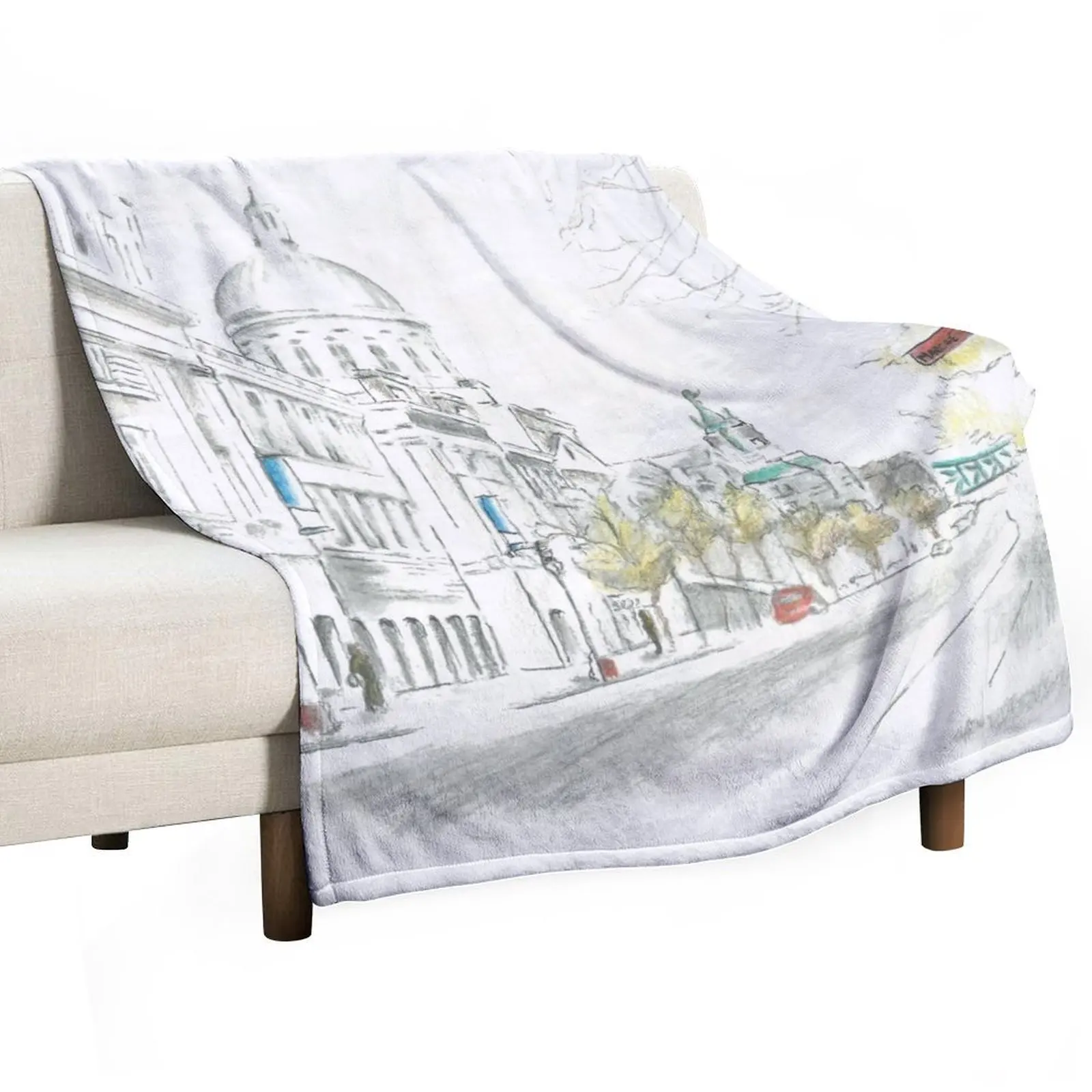 Bonsecours Market, Montreal Throw Blanket Loose Luxury Throw Blankets