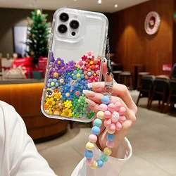 Colorful Bracelet Wrist Chain Strap Case For iPhone 12 Fundas iPhone 11 13 14 15 Pro Max XR 8 7 Plus X XS Max SE 2020 2022 Cover