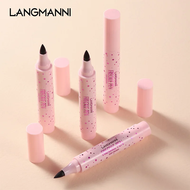 Langmanni 2 Colors Waterproof and Sweatproof Easy Color Freckle Pen Long Lasting Color Freckle Spotting Pen