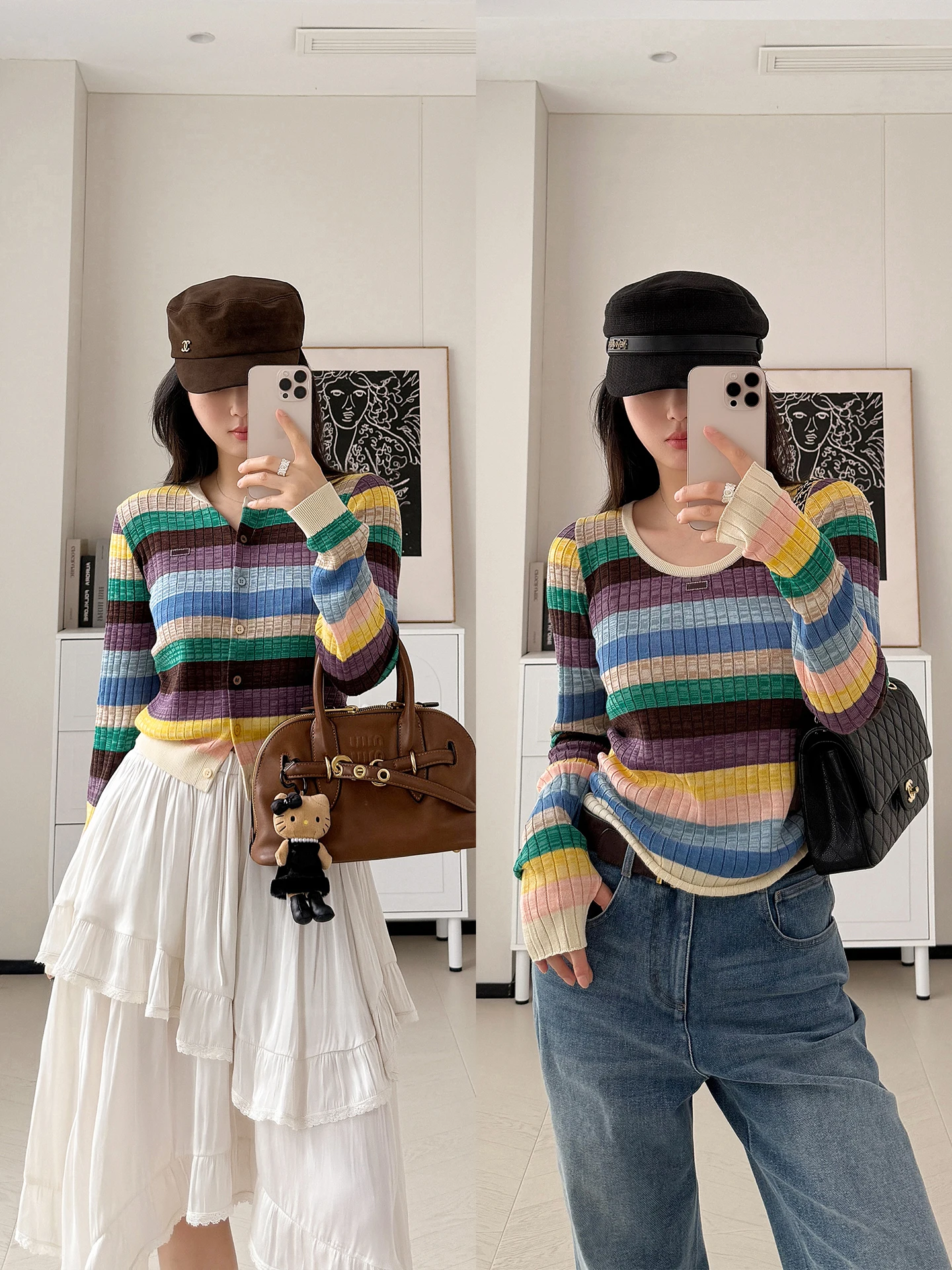 

Женский приталенный вязаный кардиган Color Blo Silk с длинными рукавами и круглым вырезом, повседневный пуловер из смесовой ткани Lenzing Lyocell и хлопка