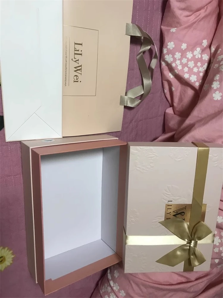 Lily Wei exquisite handbag wedding shoe box Valentine's Day gift box engagement shoe box fashion simple custom box