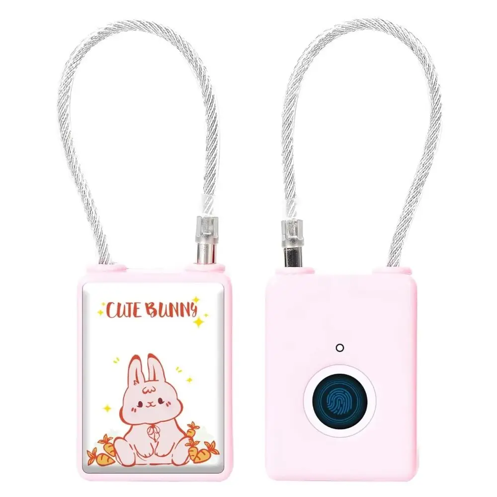 Waterproof Fingerprint Padlock Flexible Steel Rope Anti-Cut Keyless Cable Lock Durable Design Soft Steel Rope