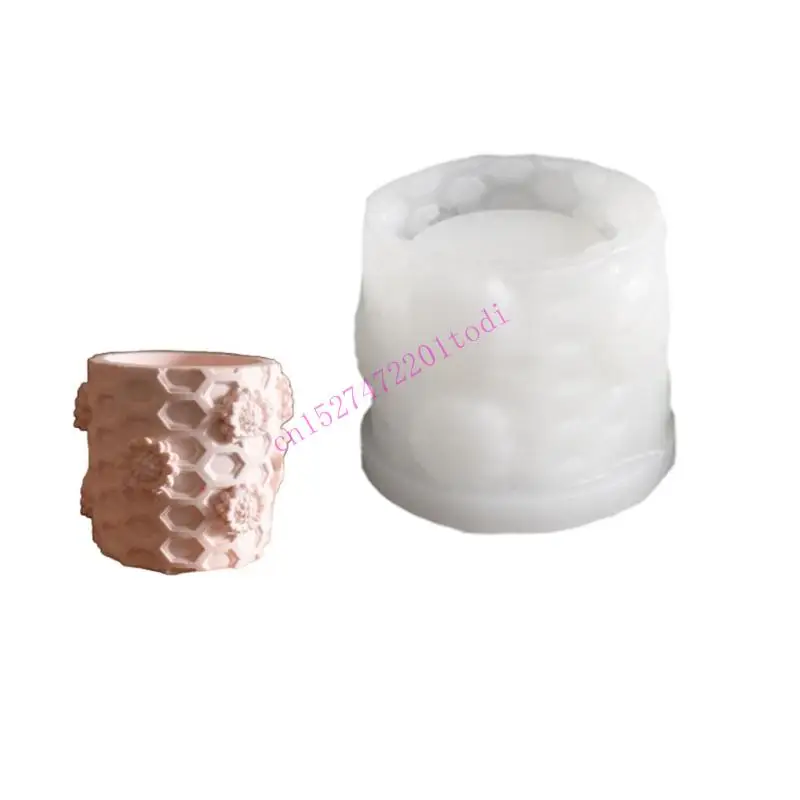 M76B Handmade Cup Mold Storage Box Mold Honeycomb Theme Jewelry Making Tool