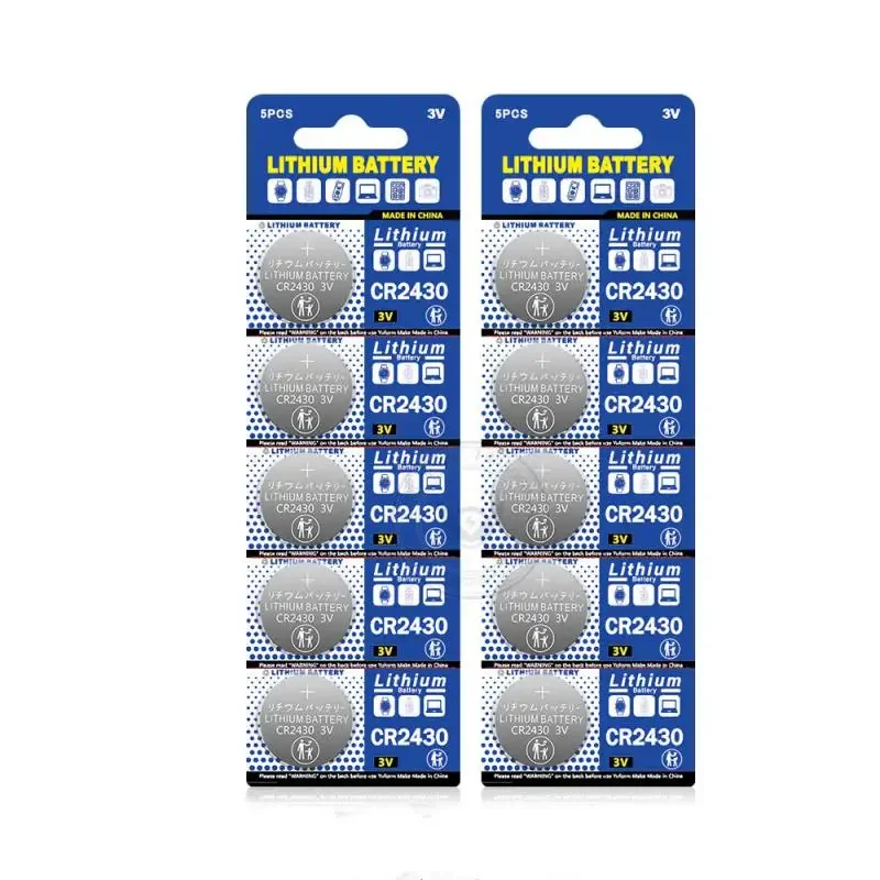 30~5pcs NEW CR2430 3V Lithium Battery CR 2430 Button Coin Batteries For Key Fob Watch Alarm Clock Remote Control And So On