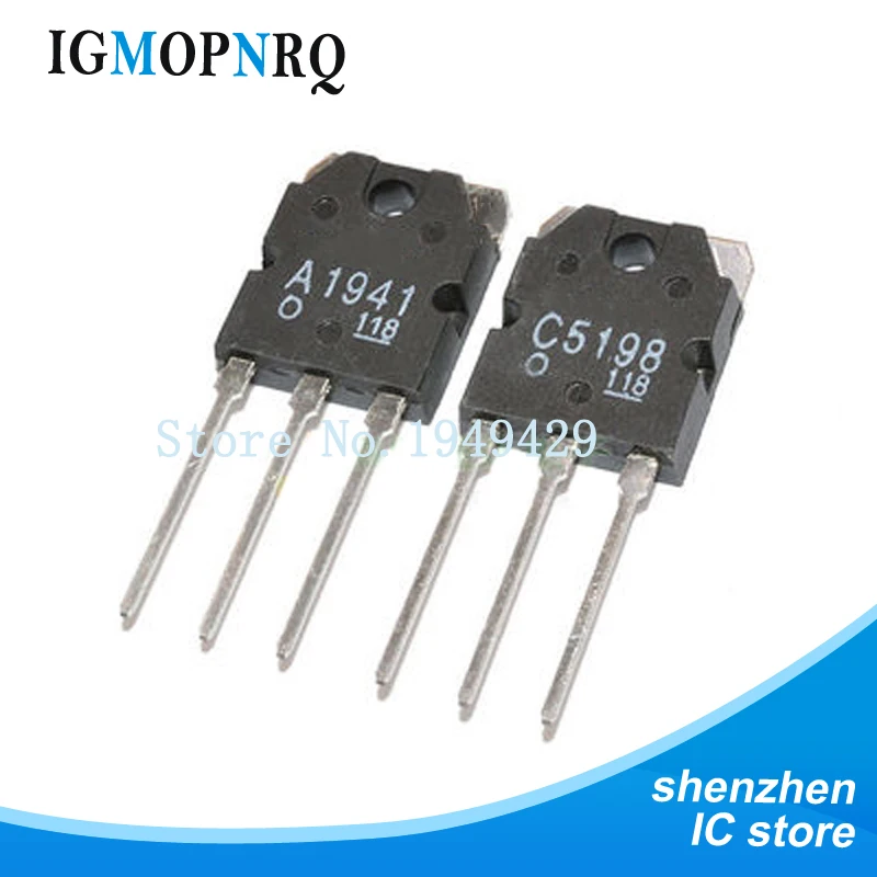 Transistor de piezas de audio, tubo de sonido, 5 TO-3P, 2SC5198, 2SA1943 a-247, C5198, A1941, nuevo
