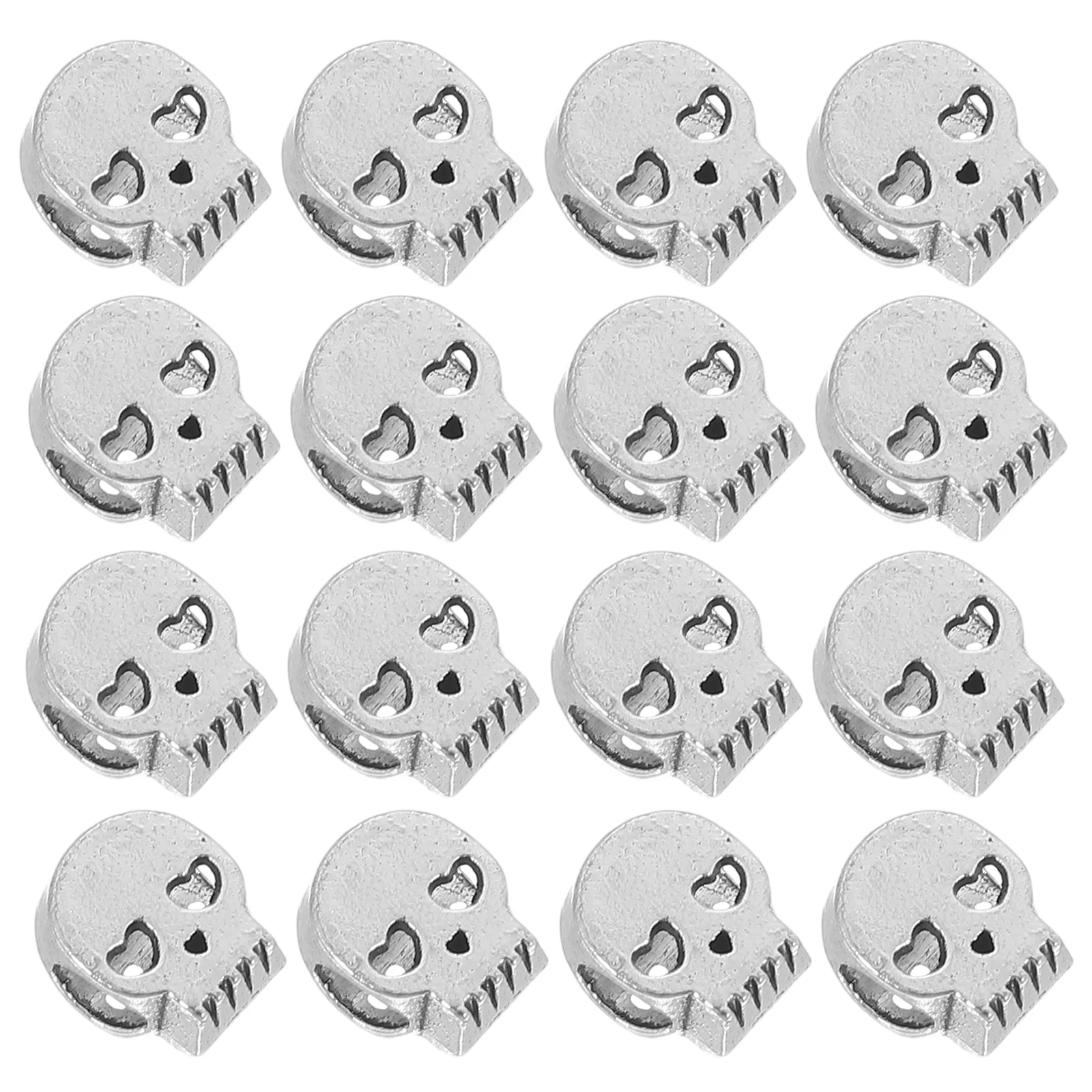 

100Pcs Zinc Alloy Skull Beads 4.5mm Large Hole for Halloween Jewelry Making Necklace Bracelets Keychains Supplies