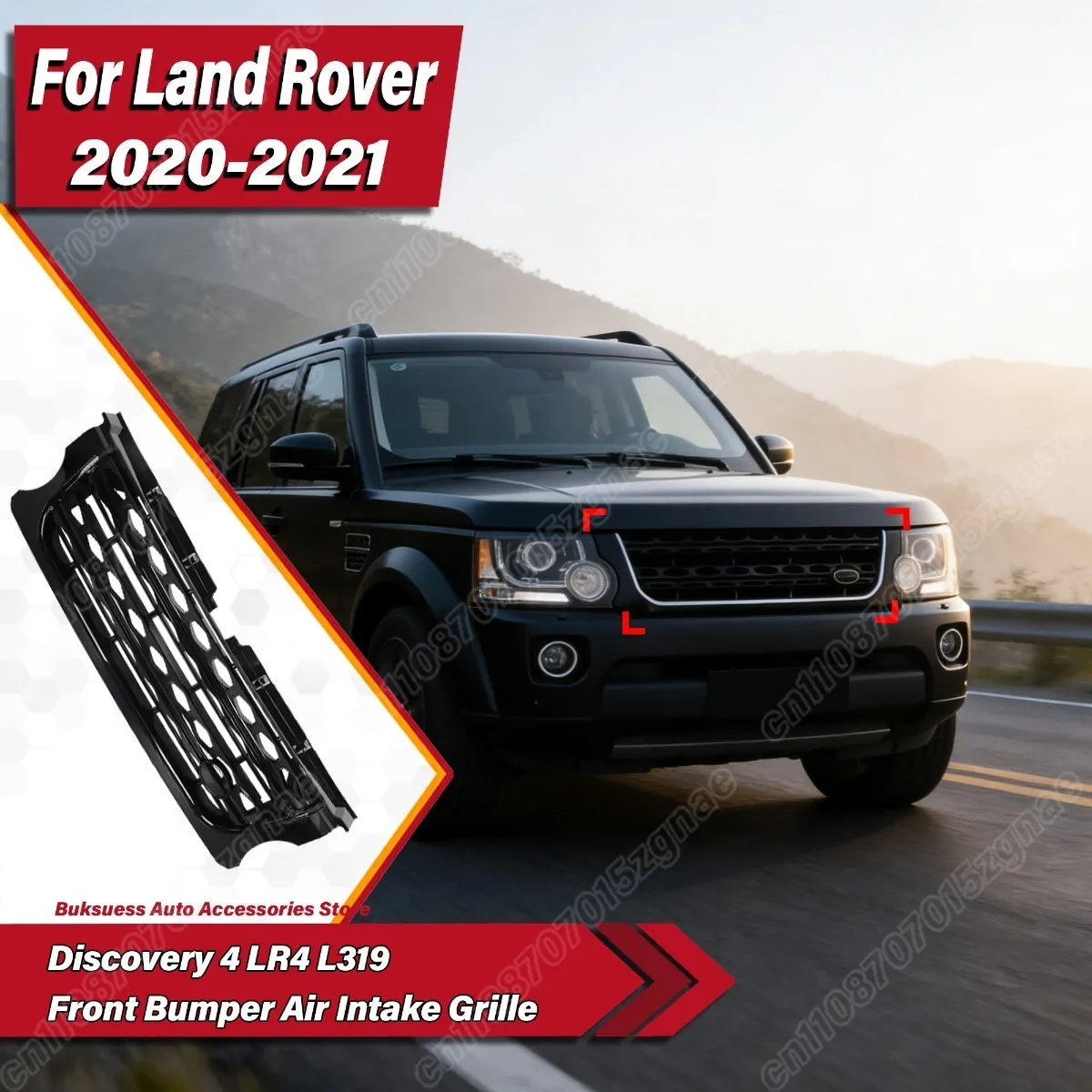 

For Land Rover Discovery 4 LR4 L319 2014 2015 2016 Car Front Bumper Air Intake Grille ABS Radiator Grills Body Modification Kit