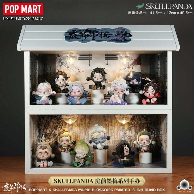

Genuine POP MART SKULLPANDA Mume Blossoms Painted in Ink Series Blind Box Ancient Style Anime Figure Ornament Cute Toys Gift