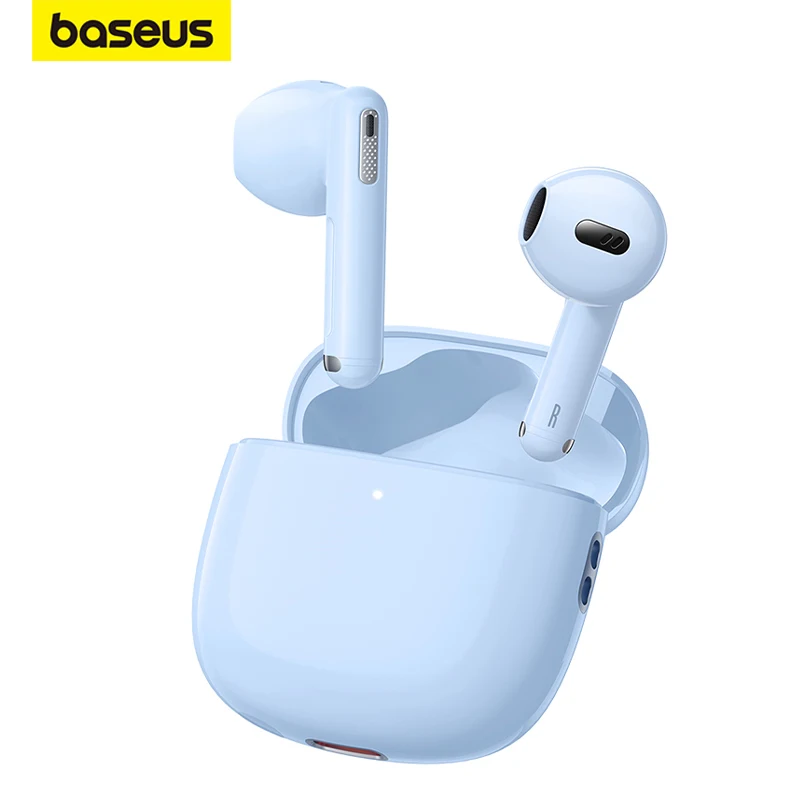 

Baseus Bowie WX5 Wireless Bluetooth 5.3 Headphones Low Latency TWS Earphones Earbuds 4 Mic ENC Call Noise Reduction Headset Pro