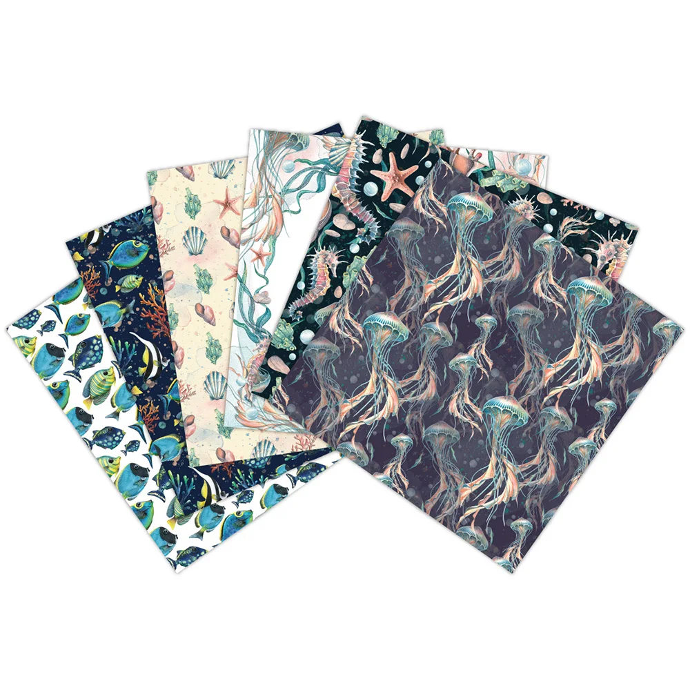 12 Pcs 12 Inches Background Paper Natural Creature Theme Style Patterns Variety Of Rich Colors