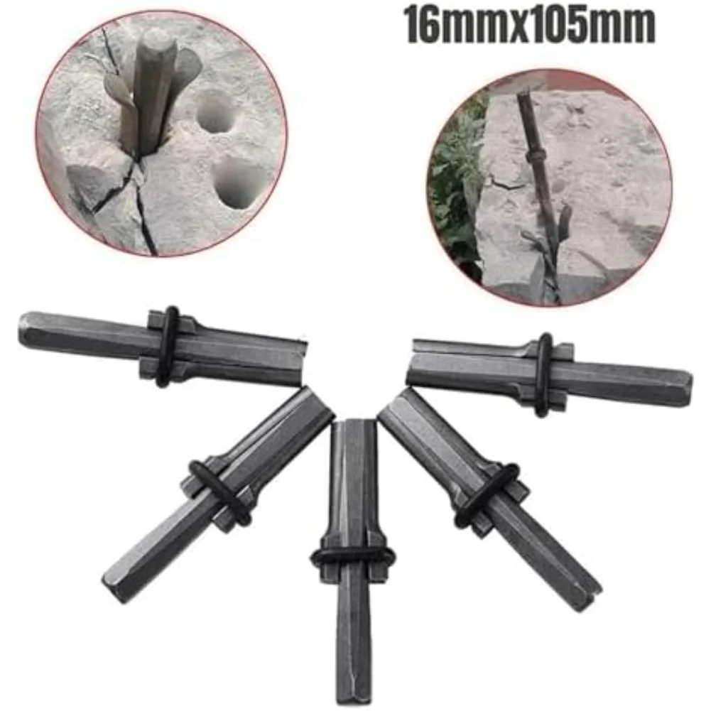 1/5pcs Heavy-Duty Stone Splitting Tool Rock Splitting Wedges Feather Shims Stone Splitter Tools For Granites Concretes Separator