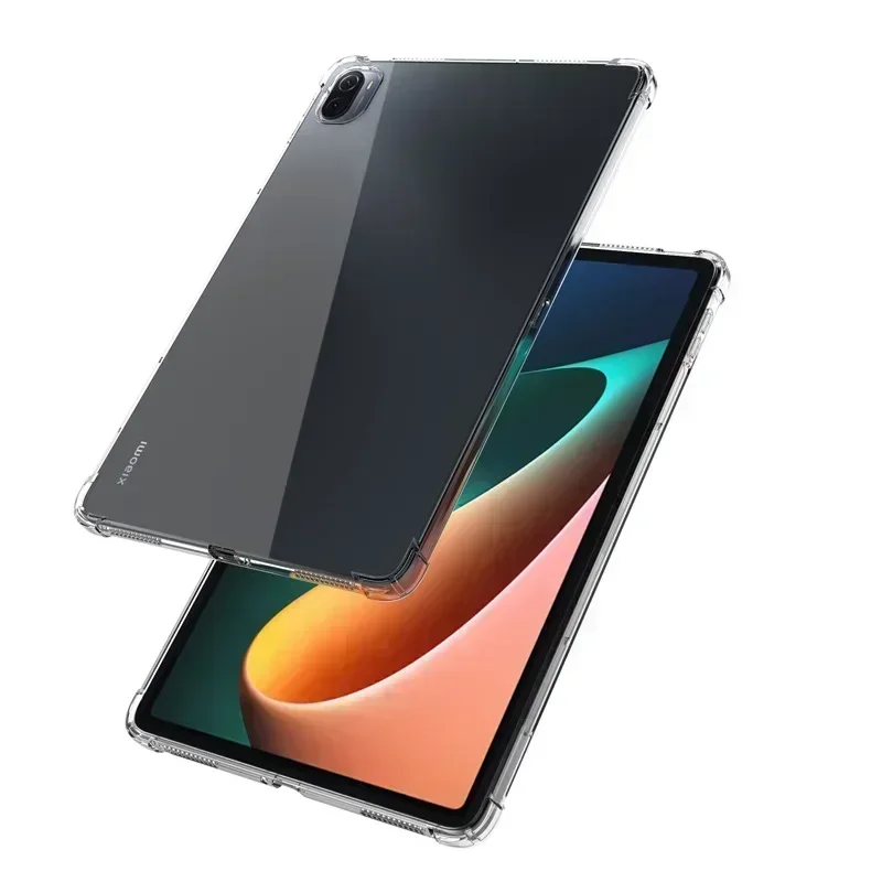 Casing TPU lembut kantung udara untuk XiaoMi Pad 6/5 11 inci penutup bening untuk MiPad 5 Pro pelindung Tablet silikon transparan Mi Pad 4 Plus 3 2