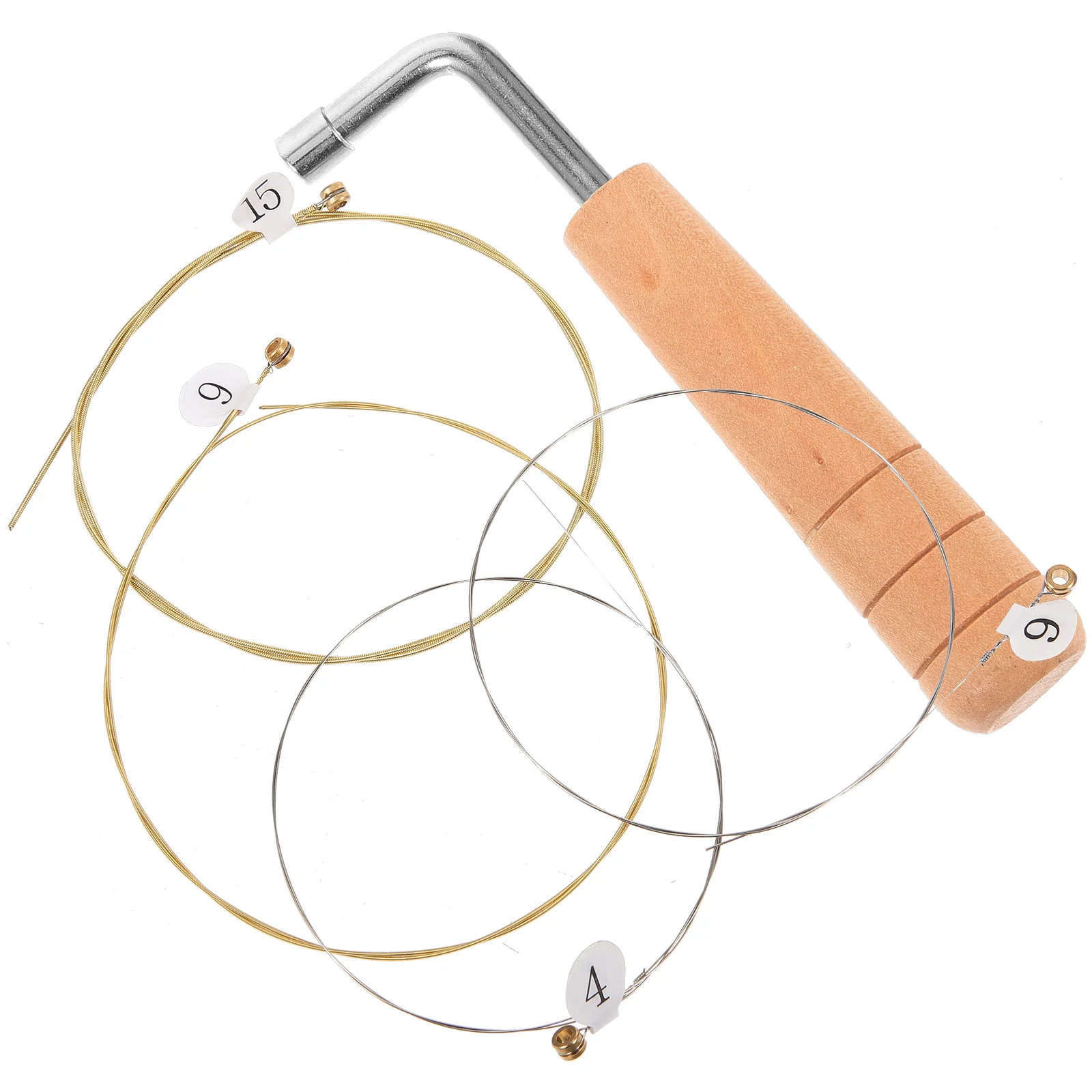 

1 set 1 Set 16 Metal Harp Strings Lyre Replacement Kit Musical Instrument Accessories Tuning Wrench Durable Stable Quality For