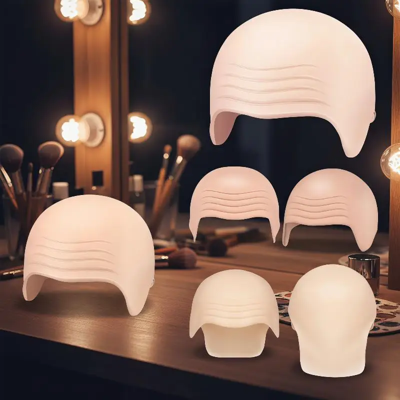 Latex Bald Caps Fashionable Latex Makeup Bald Cosplay Hat Accessories Simulation Design Thick Material Halloween Skull Wig Cap
