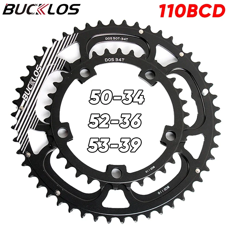 

BUCKLOS Road Bike Chainring 110BCD Chainwheel 50 34T 52 36T 53 39T Bicycle 11 Speed Chainring Crankset Chain Wheels for SHIMANO