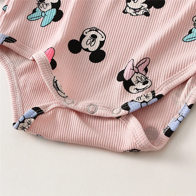 Newborn Baby Clothes Sets Spring Autumn Mickey Mouse Printed Romper + Pant 2Pcs Baby Boy Girl Clothing