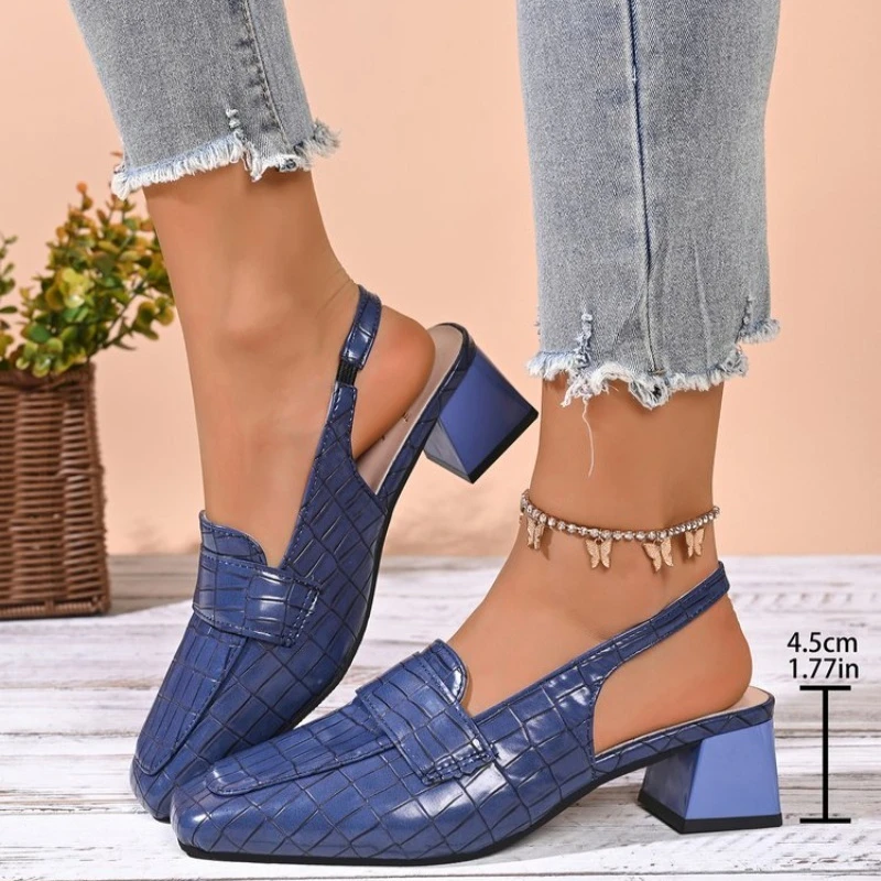 

pumps slingback heel shoes women chunky heel fashion shoes footwear work party wedding women pumps