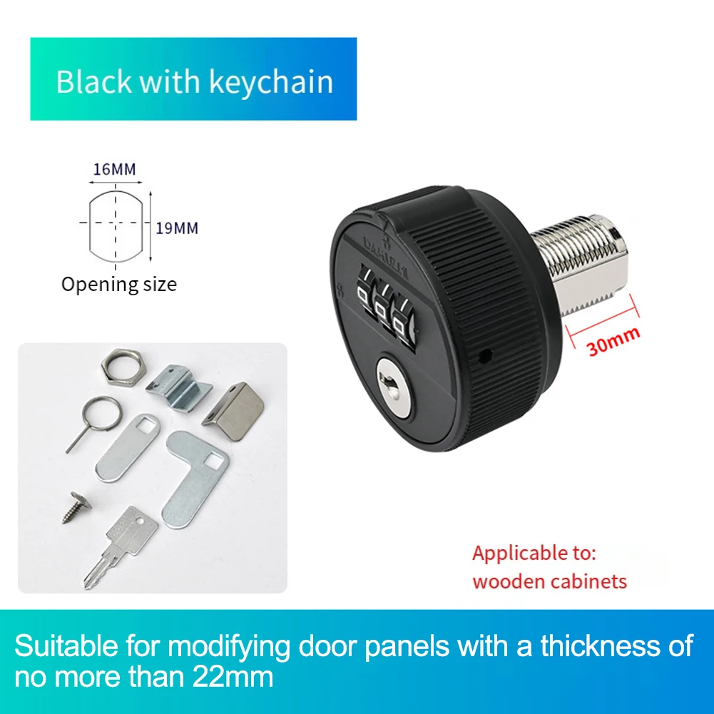 Dependable Mechanical Combination Cam Lock with Key for Metal and Wooden Cabinets Custom Security Code Feature