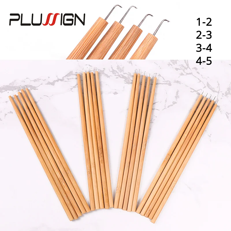 เข็มถักวิกผม Plussign สำหรับชุดทำวิกผม พร้อมที่จับเข็มและเข็มสำหรับทำวิกผม เข็มโครเชต์ อุปกรณ์ทำผม