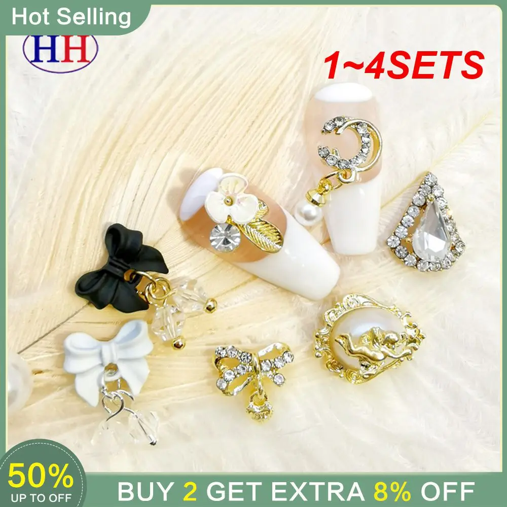 1~4SETS Nail Stickers Eye-catching Charming Heart Tassel Nail Decoration For A Trendy Look New Tassel Nails Must Have