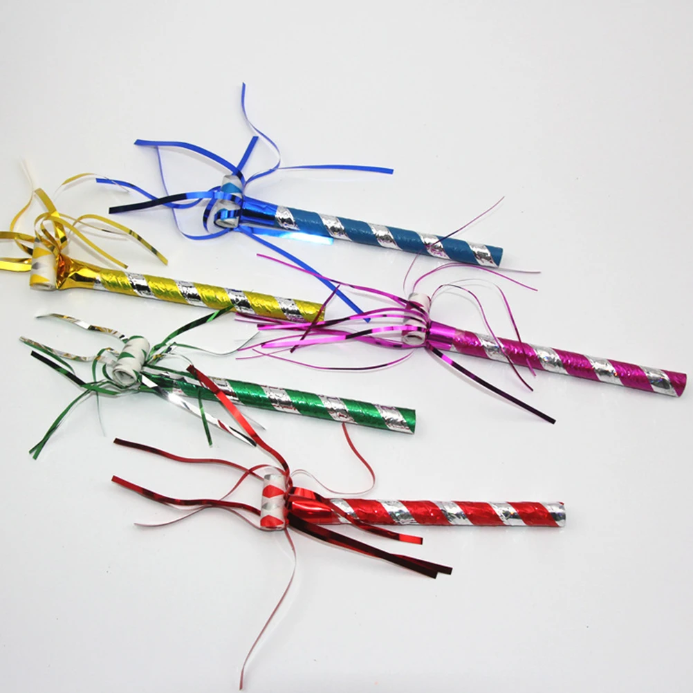 20 قطعة منفاخ الحفلات صانعي الضوضاء صافرة دعائم الحفلات الموسيقية صانعي الضوضاء الممتعة لجمع المهرجانات