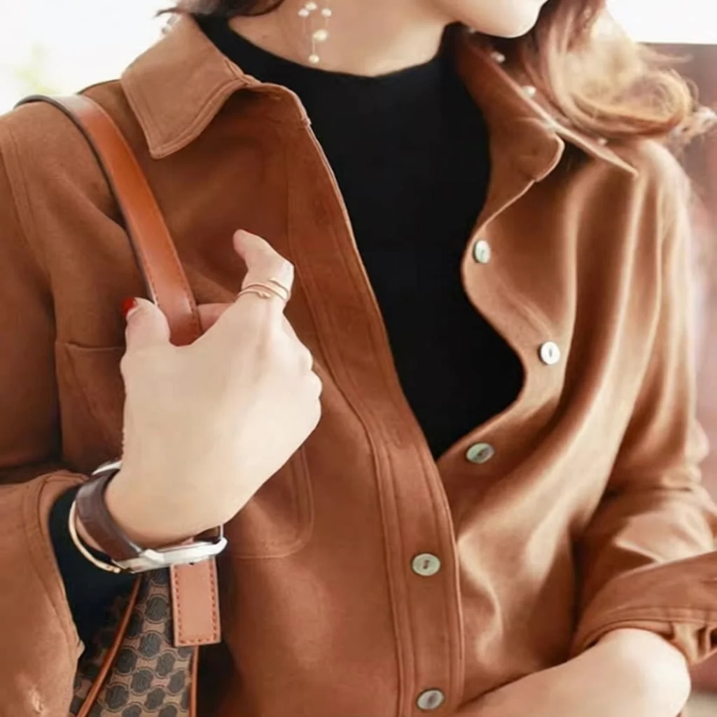 

Elegant Pink Flocking Shirt Women's Winter Inner Layering Small Crowd Shoulder Drape Elegant Shirt Commute Style Cotton Long ...