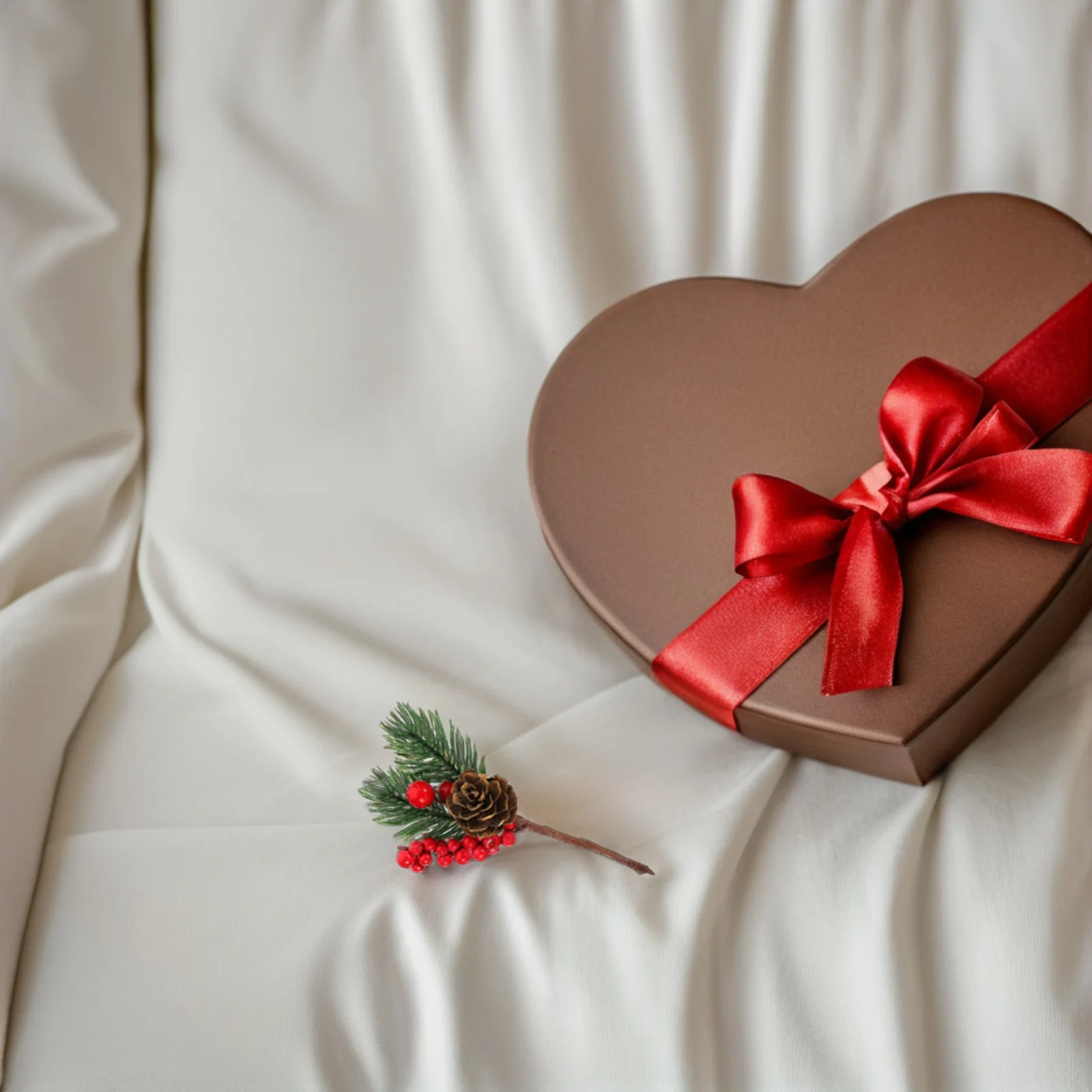 

10Pcs Xmas Christmas Branch Picks Artificial Red Berry Pine Decor Tree Ornament Home Wedding Party Adornment Artificial Flower