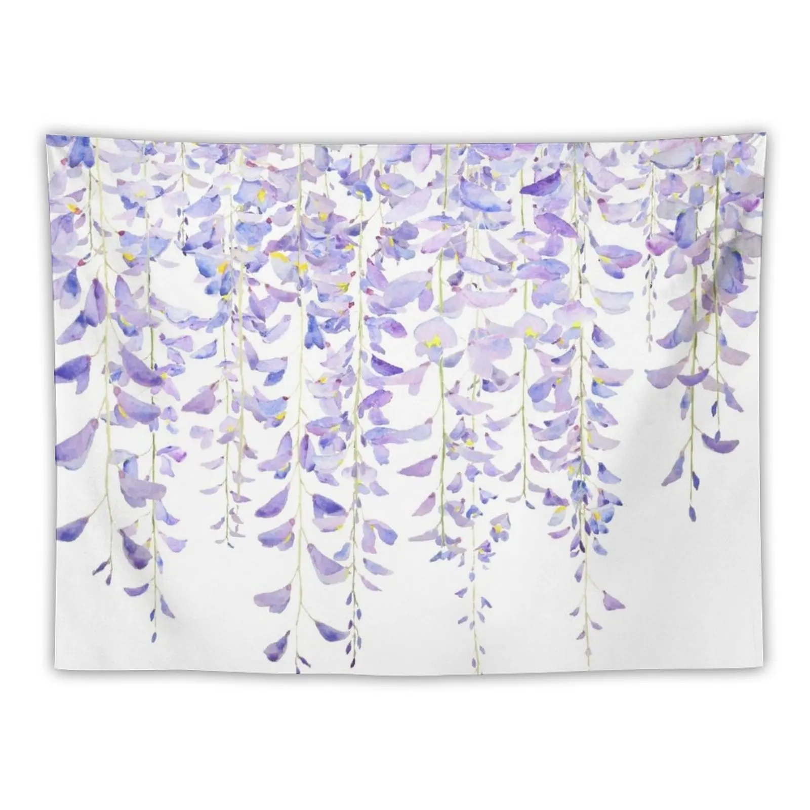 

purple wisteria in bloom watercolor 2021 Tapestry Wall Decorations Room Decor Cute Room Decor For Girls Decoration Home Tapestry