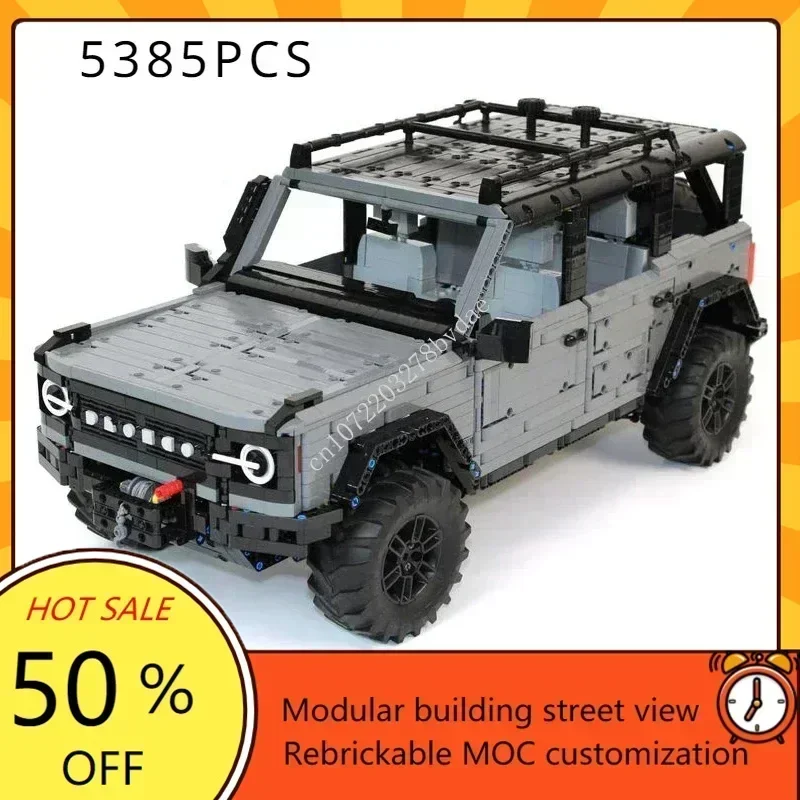 5385PCS MOC City Transportation SUV Bronco 1:8 Tipping Carriage DIY Birthday Assembly Toy Architecture Puzzles Christmas Gifts
