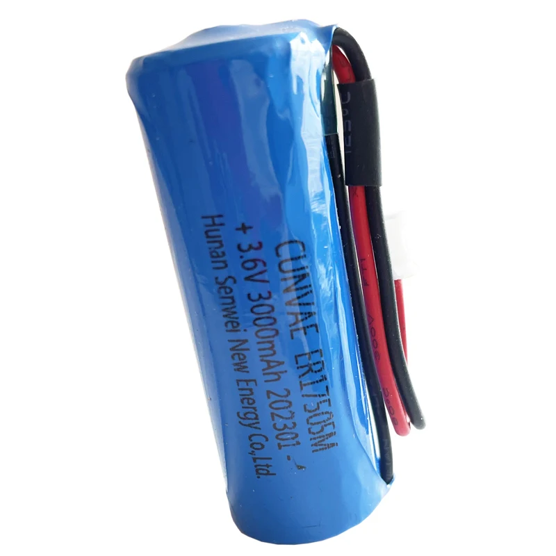 100Packs Customized ER17505M 3.6v lithium battery lisoci2 batteria 17505M High Energy Discharge Rate for water,electricity meter