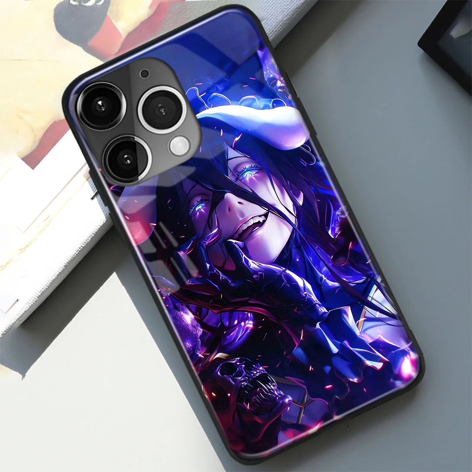 Albedo Floor Guardians Anime Soft Silicone Glass Manga Phone Case for IPhone 15 14 11 Pro Max 12 13 Mini 7 8 15 Plus Xr Xs