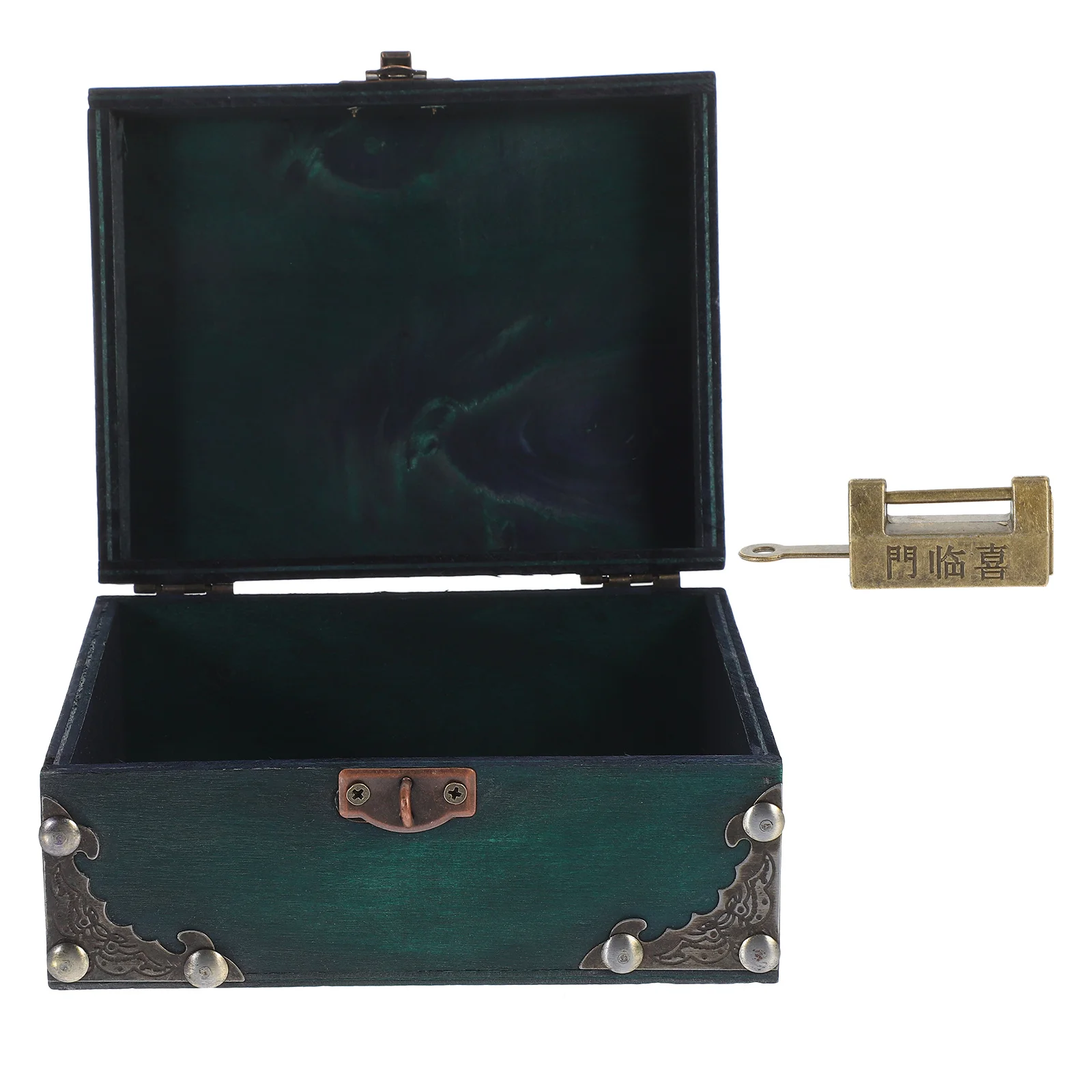 

Vintage Wood Small Jewelry Storage Organizer Treasure Chest Lock Decorative Trinket Box Portable Jewelry Organizer Home Use