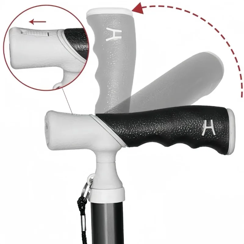 

Telescopic Walking Stick 106/116cm with Adjustable Handle Titanium Aluminum Alloy Extendable Self Defense Trekking Poles Canes