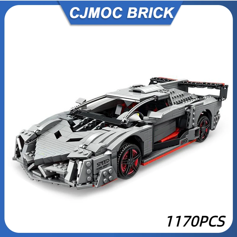 MOULDKING 13110 1170PCS High-Tech Car Toys MOC-10574 Lamborghinis Veneno Roadster Model 20091 Building Blocks Kids DIY Toys Gift