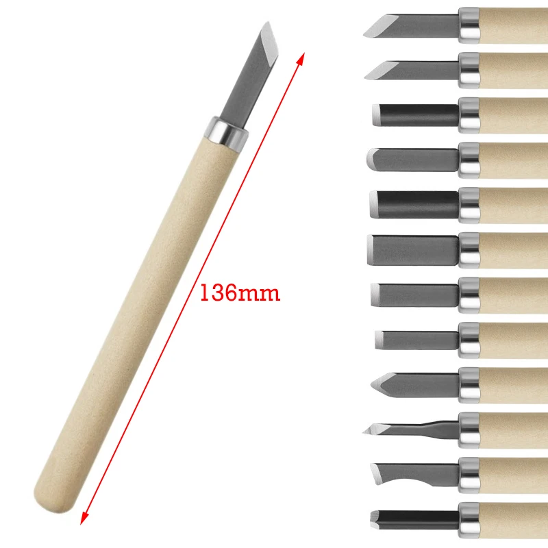 3 Sets Professional Wood Carving Chisels Kits Manganese Steel Carving Knife Basic Cutting Detailed Woodworking DIY Hand Tools
