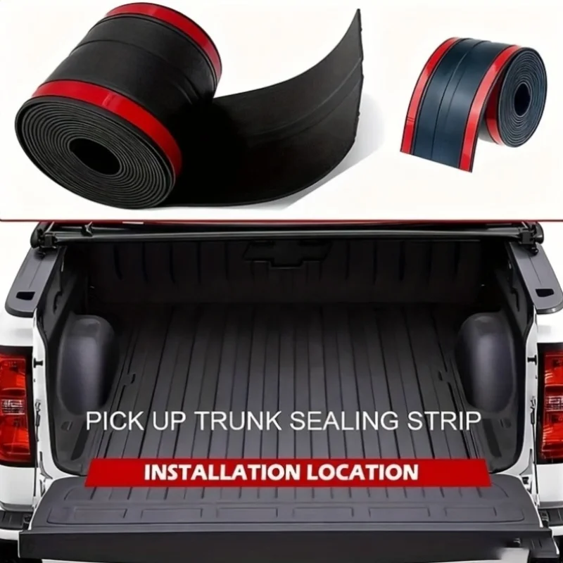 Universal Car Sealing Strip Rubber 200cm Self-Adhesive Tailgate Wind Deflector For Truck Tailgate Rv Pickup Truck Protection