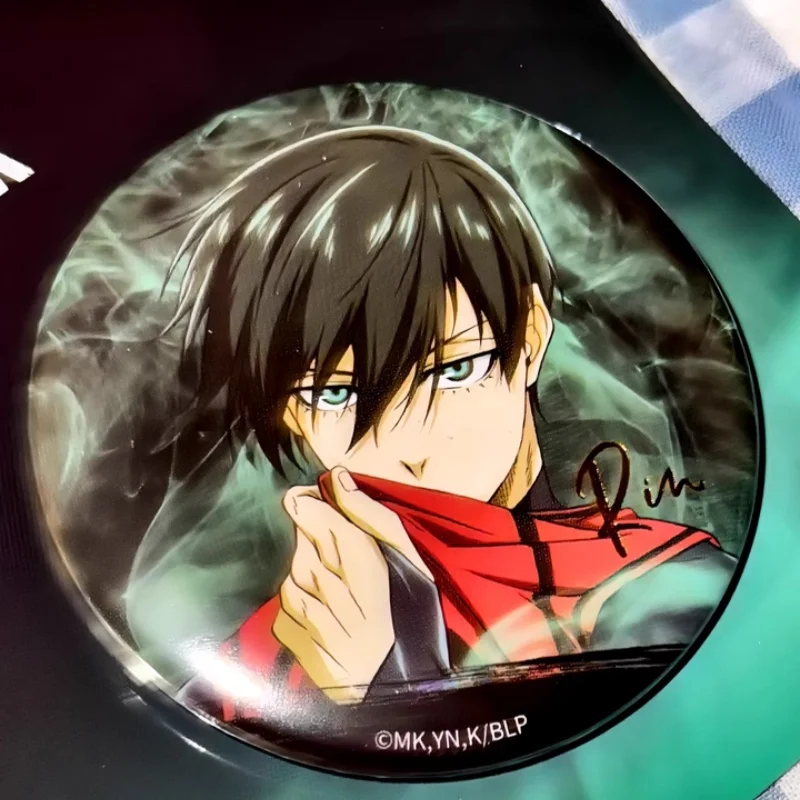 

58mm Anime Blue Lock Isagi Yoichi Rin Itoshi Cosplay Gold Stamping Tinplate Badge Cute Delicacy Brooch Ambitus