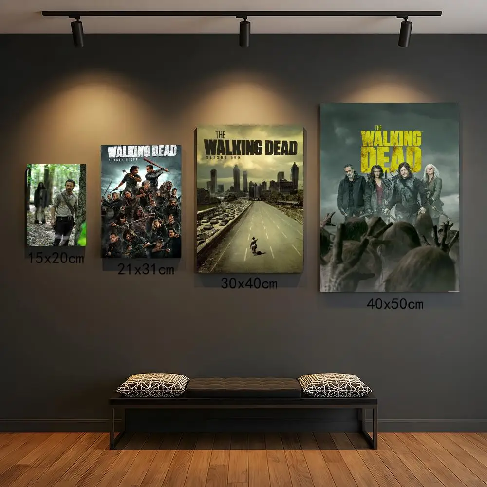 tv series T-The Walking Dead-D Poster Peel and Stick Wall Art for Cafe Office Bar and Home Decoration
