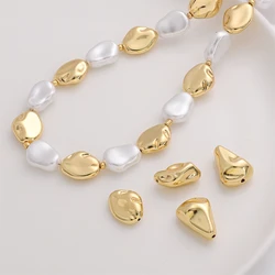 1pcs 14K Gold Plated CCB Beads Baroque Style Charm Beads for Necklace Bracelet DIY Handmade Jewelry Making Accessories
