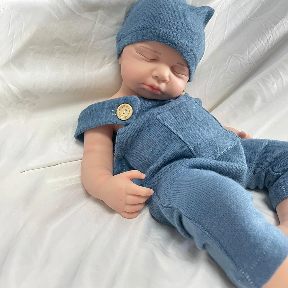 20Inch 3D Pele Completa Platinum Silicone Recém-nascido Bebê Menino/Menina LouLou Lavável Handmade Reborn Boneca 6.8lb Kids Toy Collector Gift