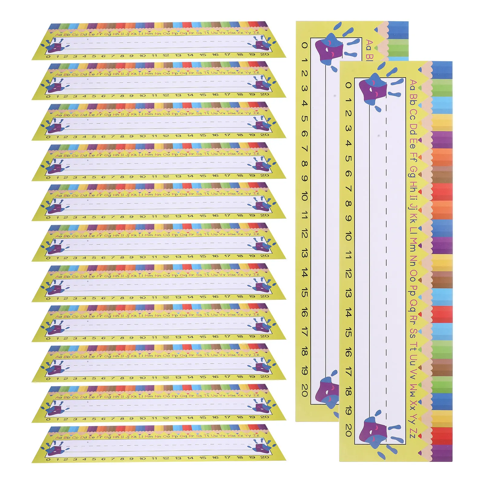 

1Set Classroom Name Tags Paper Desk Nameplates Easy Peel Adhesive Name Stickers for School Desk Decoration Students Label