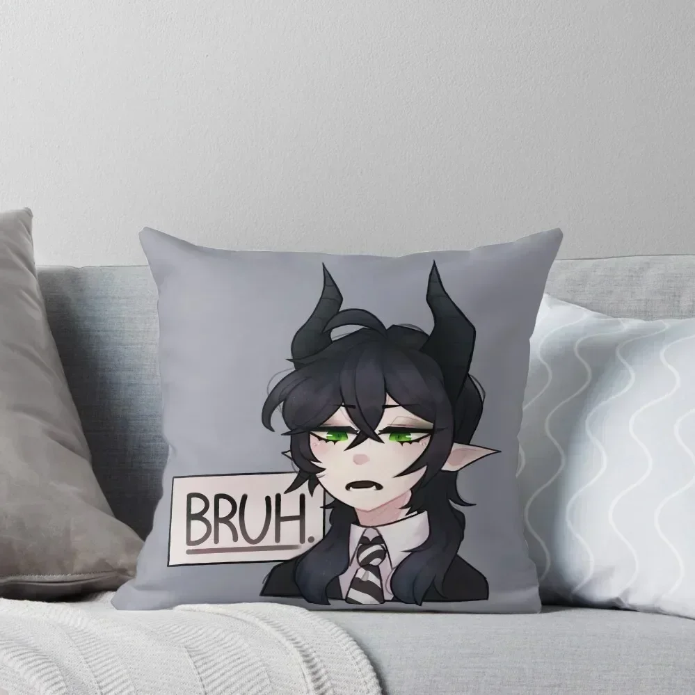 Malleus Draconia Twisted Wonderland “Bruh” Throw Pillow Sofa Pillow Cover Couch Pillows pillow