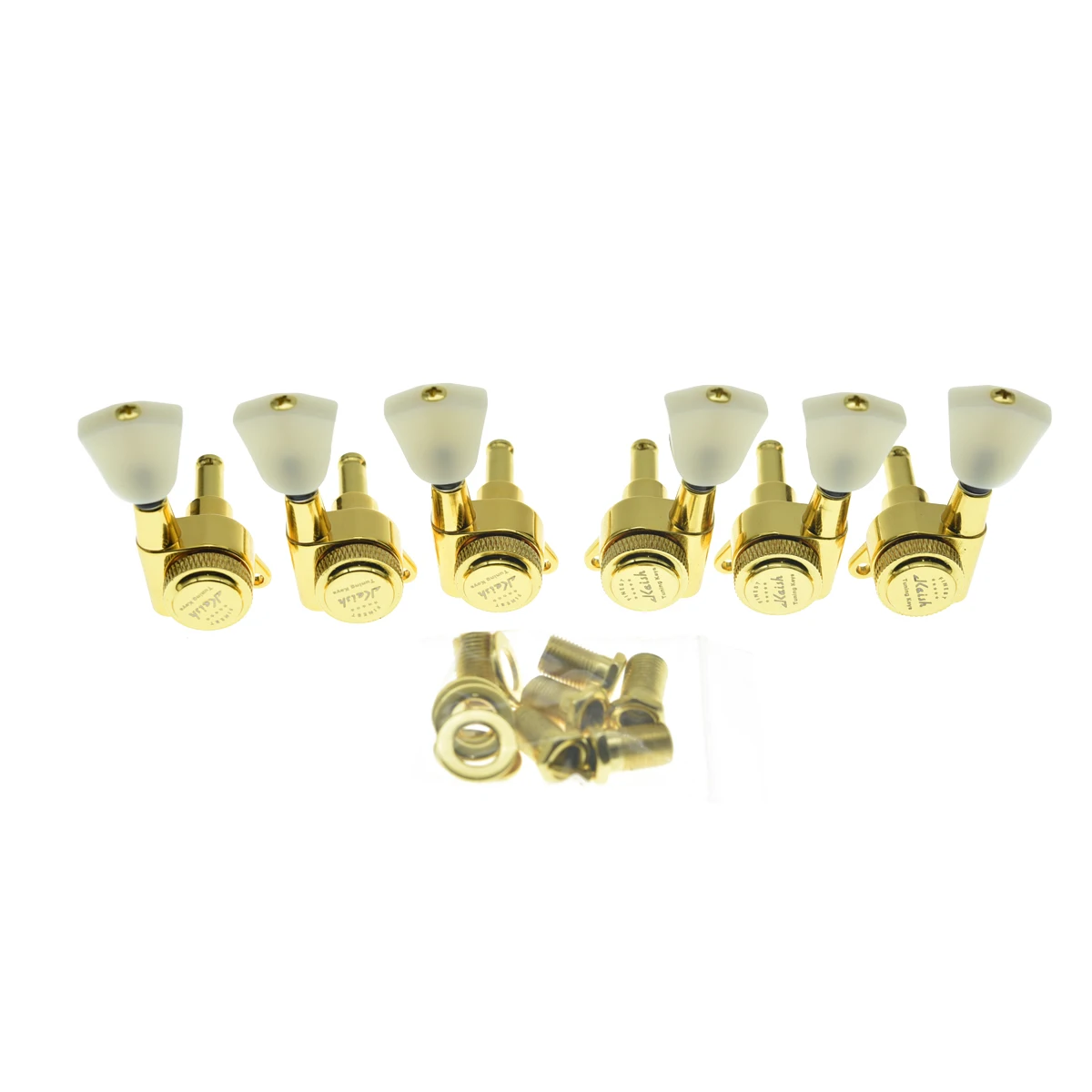 KAISH 3x3 Off White Keystone Locking Tuners 18:1 Guitar Tuning Keys Locking Tuning Machine for LP/Les Paul/SG/ES/Acoustic Guitar