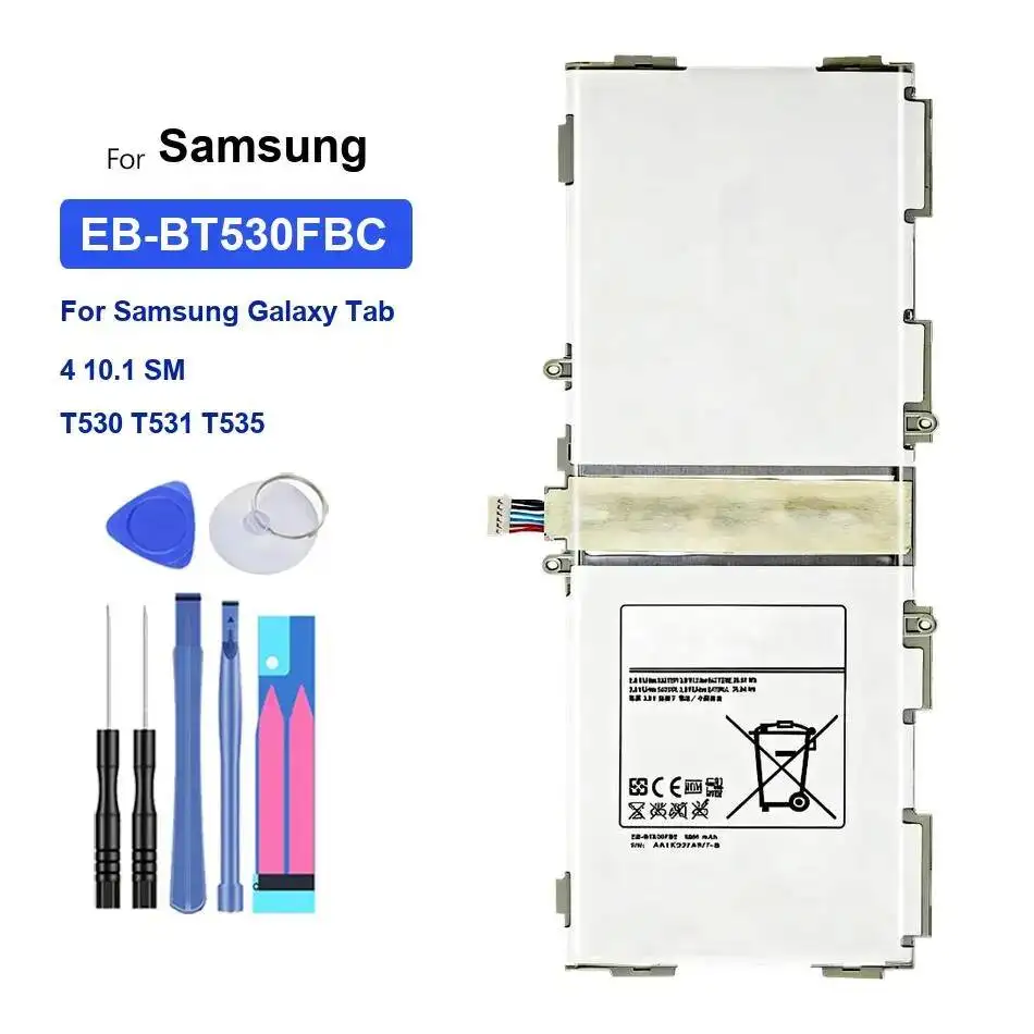 

Reliable Replacement EB-BT530FBC 6800Mah For Samsung Galaxy Tab 4 10.1 SM T530 T531 T535 Tablet Battery