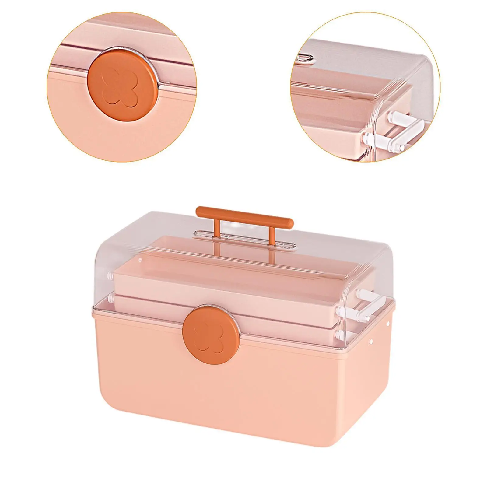 First Aid Case Box Emergency Container 3 Layer Multifunctional Household Storage Box Storage Case for Closet Travel Dorm