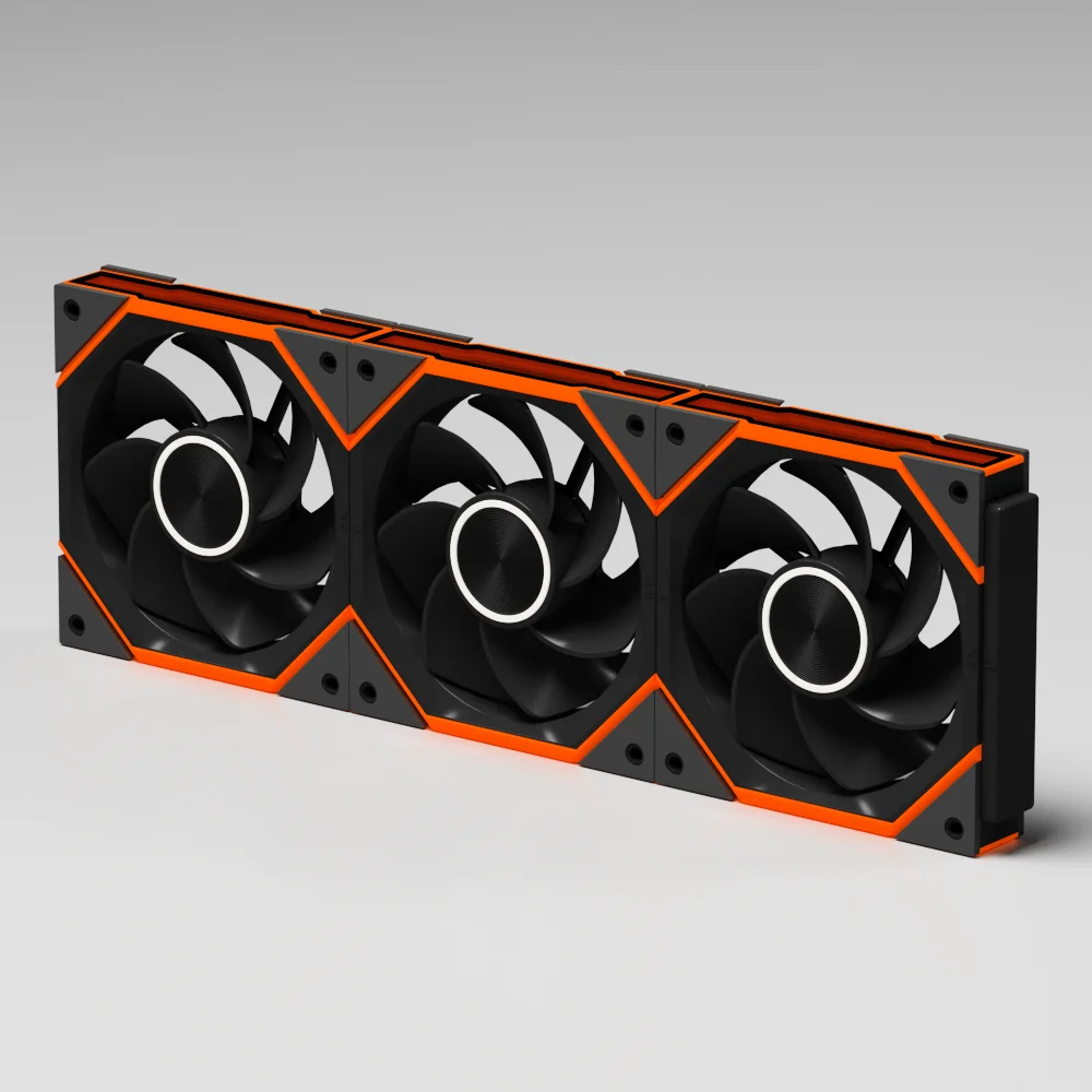 Nollie FAN GC120 ARGB Kipas Pendingin Modular Stackable Splicing PWM Diam 120mm Kipas RGB