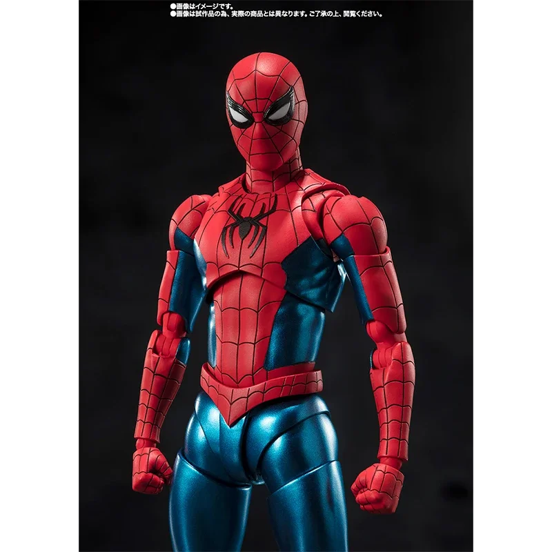 Figurine originale S.H.Figuarts SHF Spider Man, nouveau costume rouge et bleu Spiderman: No Way Home, jouets modèles en Pvc, en Stock