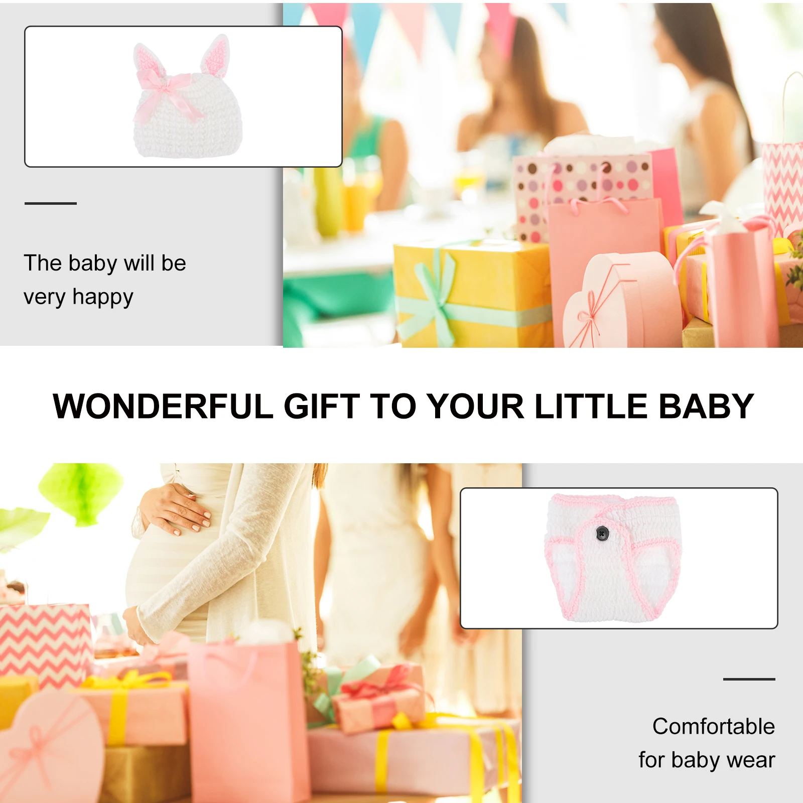 

Clothing Rabbit Style Suit Child Newborn Clothes Girl Photoshoot Outfits Yarn Photography Props