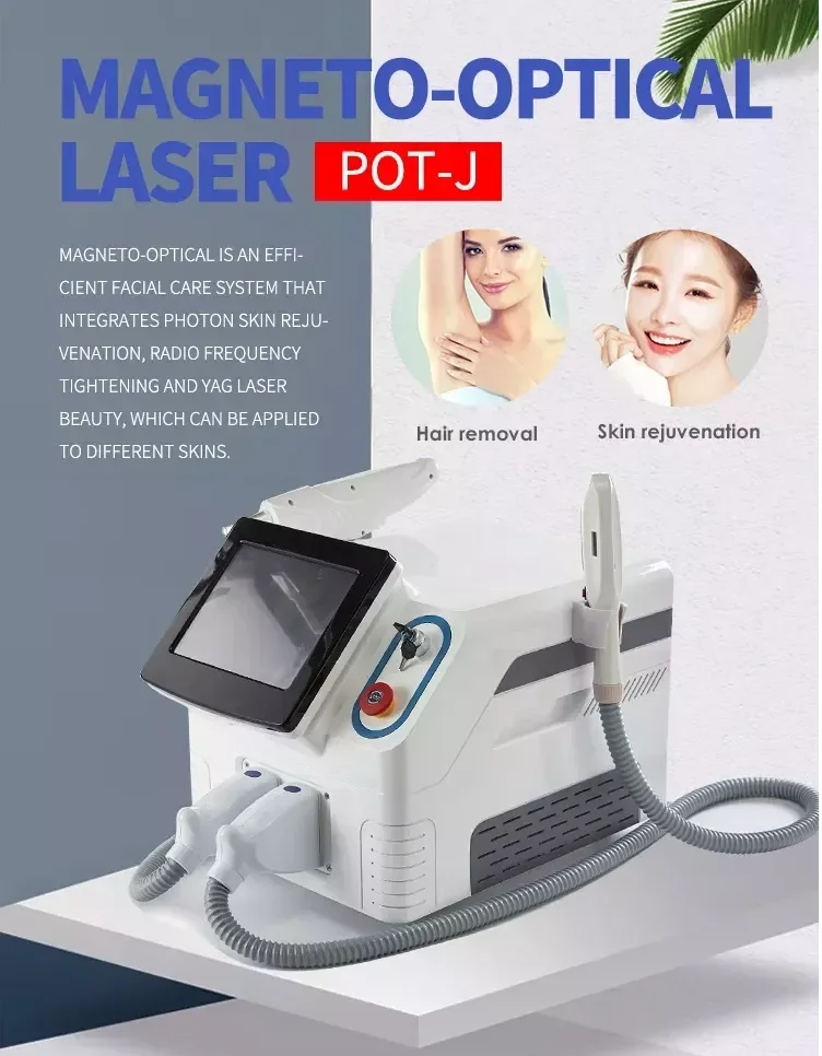 Factory price 2-in-1 IPL OPT/E-light laser tattoo and skin whitening and hair removal machine