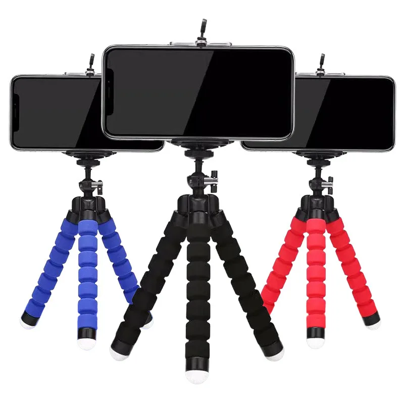 

Universal Sponge Tripod Octopus Bracket Mobile Phone Holder For huawei xiaomi Smartphone Stand for Gopro Camera